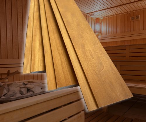 Thermowood Nyár Szauna Lambéria A min. 12x90 Csomómentes STS profil 1,8 m