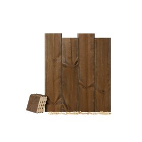   Festett lambéria svéd borovi 14x121 A-B min. Royal Walnut (sötét barna) 