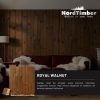 Festett lambéria svéd borovi 14x121 A-B min. Royal Walnut (sötét barna) 