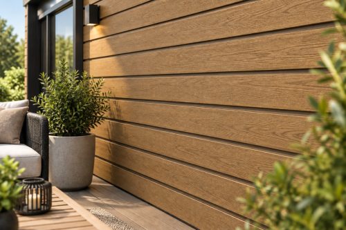 Horizon Wall koextrudált Gen 2 rönkház stílusú falburkolat - aranytölgy